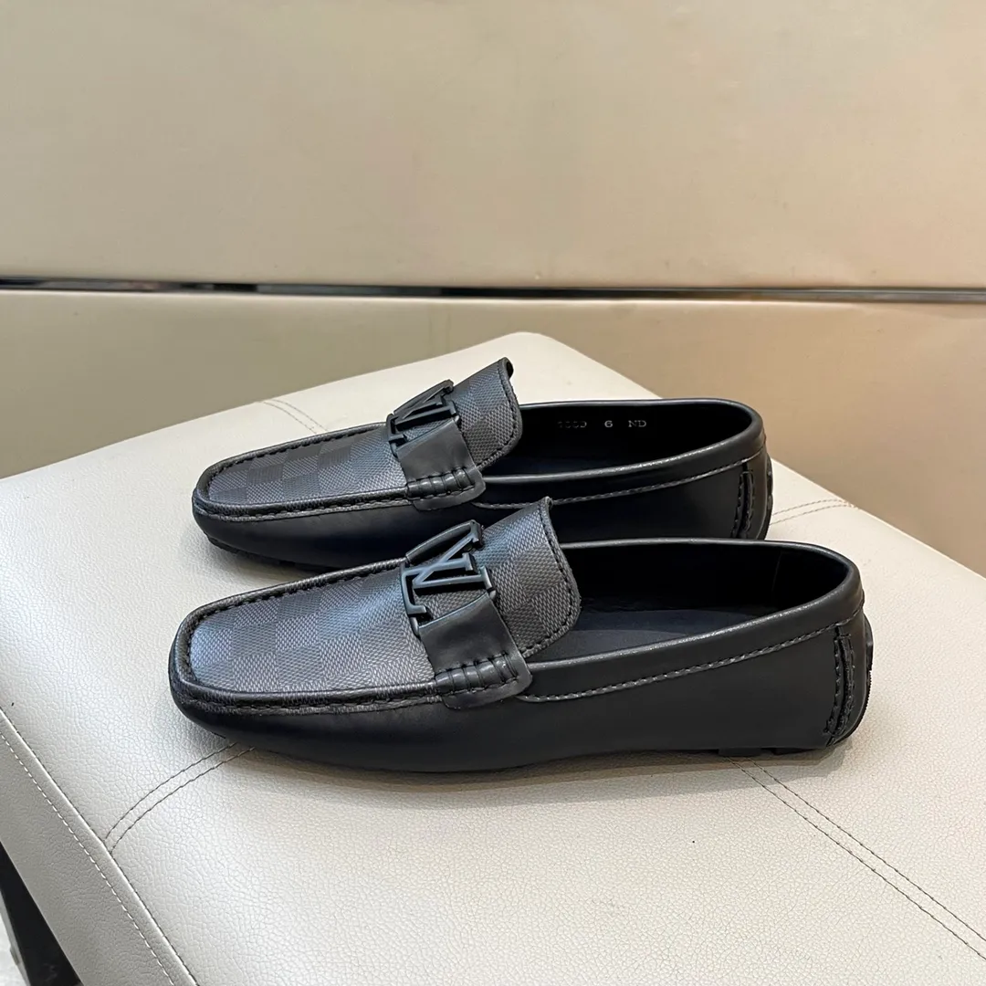 Factory price: 460💰LV men's beanie shoes 2025 official website synchronized <market top version> imported cowhide ➕ black cowhide original packaging. Size 38-45